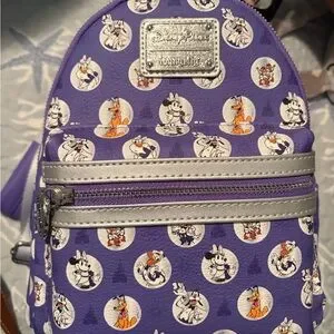 Disney Lavender Backpack with Character Circles Los Angeles Disney 100th Anniversary Backpack | Mercari main image 3